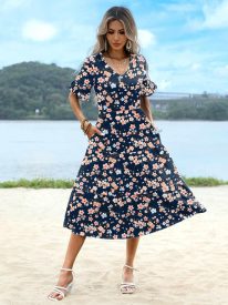 Summer Dresses Midi Tiered Casual Dress