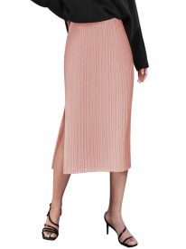 Womens Knit Midi Skirts Casual Pencil Skirt