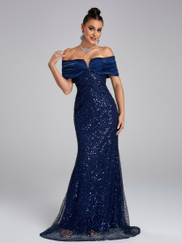 Sparkling Sequin Strapless Evening Gown Dresses GM00602