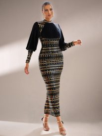 Bishop Sleeve Vintage Dress XJ1779