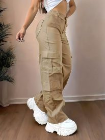 Casual Loose Multi-Pocket High Waisted Cargo Pants