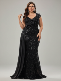 Juliana Plus One-Shoulder Prom Dress