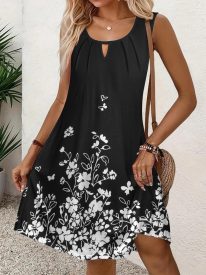 Casual Boho Sleeveless Sundresses with Pockets