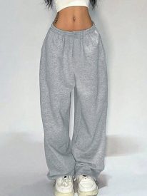 Chic High Waist Wide Legs Jogging Pants