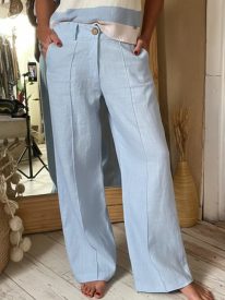 Effortless Style Summer Front Crease Pants
